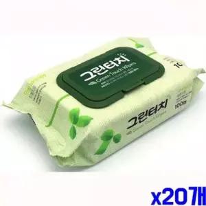 깨끗하고 순수한 물티슈 100매 캡형 245g X20개 WFODTTB
