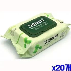깨끗하고 순수한 물티슈 100매 캡형 245g X20개 WFDC598