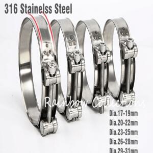 5pcs 고강도 두꺼운 드라이브 호스 클램프 316 스테인레스 스틸 후프 파이프 클립 소방 녹 방지/부식 방지
