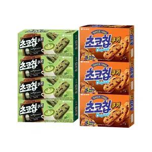 오리온 초코칩쿠키 말차라떼 104g, 4개 + 초코칩쿠키 192g, 3개