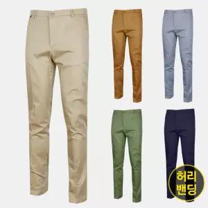남자 허리 밴드 고급 스판 면바지 TD221 중년 봄 여름