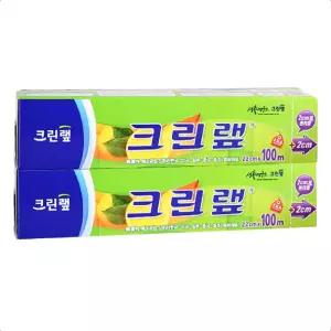 크린랩 크린백 일회용 비닐 크랜랩 22cm x 100m x 2개