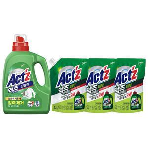 액츠 퍼펙트 일드겸용 액체세제 딥클린 용기, 3L, 1개+리필, 2.2L, 3개