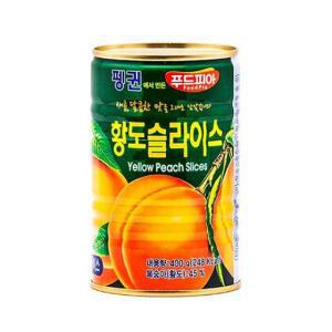 펭귄 황도슬라이스 400g 10개 무/배/안주/복숭아통조림/간편간식