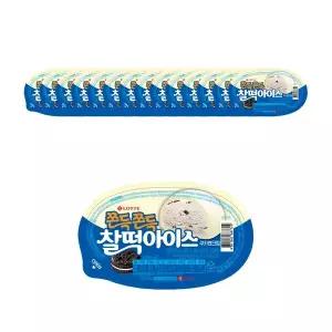 [슈팅냉동] 찰떡아이스 쿠키앤크림, 90ml, 15개