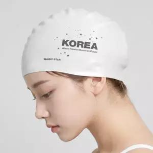 [매직스타]KOREA 수영모 (+1cm 컴포트 K-POP 코리아 실리콘 수모 MSW3US07)