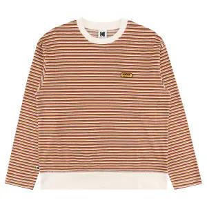 코닥 멀티 스트라이프 긴팔 티셔츠 K6123LRL13RED