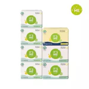 잇츠미 NEW 슬림 유기농 순면커버 생리대 중형 12P x4개+대형 10P x2개+오버나이트 8P x1개