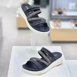 탠디 X24035 여성 4cm 블랙 경량 큐빅스트랩 캐쥬얼 슬리퍼 샌들_JKJGTD_JK