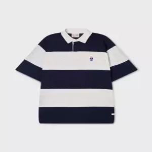 후아유 Steve Colorblock Collar T-Shirt WHHAG2421U