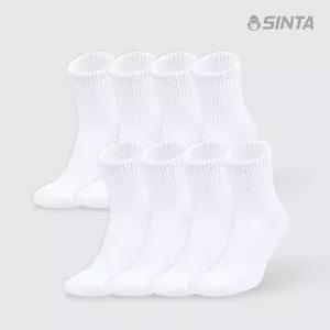신다삭스 스포츠 남성 베이직 쿠션 중목 화이트 L 8팩