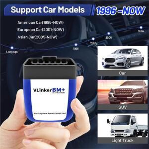 최신 BMW 차량용 Vlinker BM+ OBD 스캐너 플래시 비머 코드