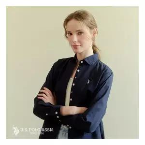 유에스피에이 U.S POLO ASSN. 26SS 프렌치린넨 블렌디드 셔츠 1종 여성 네이비2430463