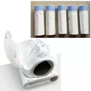TONEPIE 자동 세척 고양이 화장실용 쓰레기 봉투 간편한 청소를 위한 당겨서 묶는 470x450mm 배변 용품