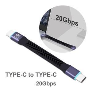 10CM 숏 TypeC 데이터 케이블 20Gbps 고속 전송 고속 소프트 USB C 충전 코드