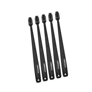 ( )만모 클린케어 칫솔 5p 블랙 휴대용칫솔케이스 좋은칫솔 초미세모칫솔
