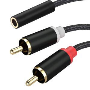 FROGGEN 5MM RCA 스테레오 케이블 TO 태블릿 AUX 스마트폰 케이블 양방향 도금 TV 시어터와 MP3 스피커 보조 어댑터 호환