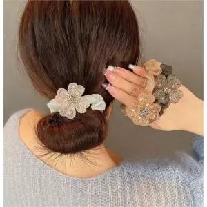 데일리 여성 헤어 머리 끈 곱창밴드 반짝이 머리 끈 헤어곱창