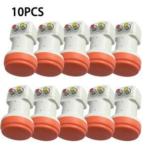 10PCS KU-BAND 풀 HD 위성 TV 수신기 듀얼 출력 LNB 975/106 ГГц 선형 편파 접시형 디지털 컨버터 도매