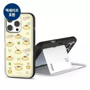 갤럭시S25 산리오 캐릭터즈 러블리패턴 마그네틱 카드 도어 범퍼 케이스