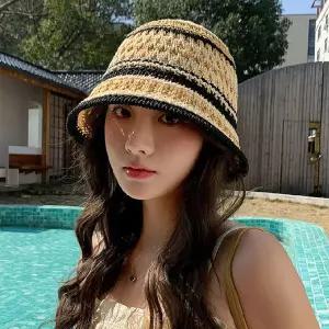버킷햇 펀칭 모자 여자 벙거지 데일리 니트 신상 패션