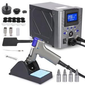 4개의 디솔더링 노즐이 있는 WEP 948D-I 110W 고출력 디솔더링 스테이션, 3개의 사전 설정 채널로 온도 제어, 틸터블 디스플레이, ESD 안전