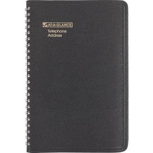 AT-A-GLANCE 대형 전화 및 주소록, 800개 이상의 항목, 4-7/8인치 x 8인치 페이지 크기, 검은색(8001105)