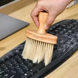 빗자루 우드 먼지 청소 컴퓨터 키보드 캡 브러시