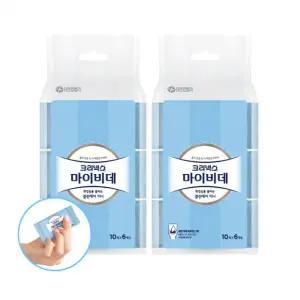 크리넥스 마이비데 클린케어 미니 10매X6입X2개(휴대용)