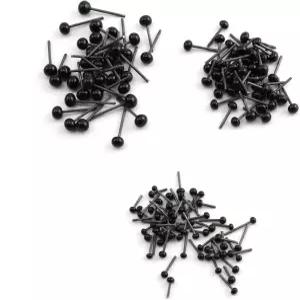 퍼펫 인형 공예용 유리 50PCS 2/3/4mm 블랙 빈 바늘형 볼
