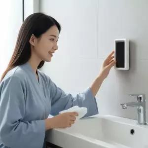 [하프클럽/]욕실 방수 스마트폰 거치대 360도 회전 벽걸이형 핸드폰 케이스