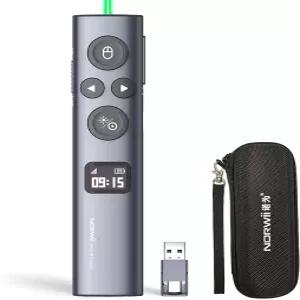 TV 화면 및 프로젝션 파워포인트 프레젠테이션을 위한 디지털 포인터가 있는 Norwii N95s BLE 클리커