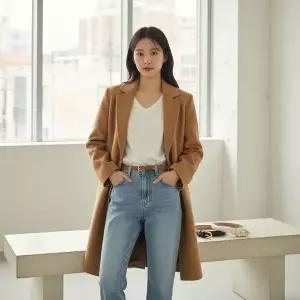 [하프클럽/]여성 코트 데님 팬츠 코디용 슬림 가죽 허리띠 105cm 캐주얼 벨트