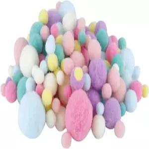 300PCS 폼폼 공예 다양한 크기와 색상을 만드는 고탄성 창작 DIY 재료 마르카 드래곤
