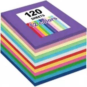 아트 크래프트 드로잉을 위한 120장 건설 용지 다양한 색상 12인치 x 17.3인치 80gsm 컬러 중간 무게의