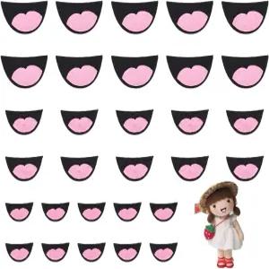 핑거인스파이어 30개 인형용 펠트 마우스 3사이즈 크래프트 핑크 블랙 안전 퍼펫 테디 베어 코바늘 뜨개질