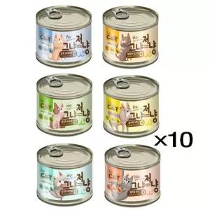 고품질 찐한 고기육수 고양이 캔간식 50g 영양 수분보충 X10 (WC238D9)