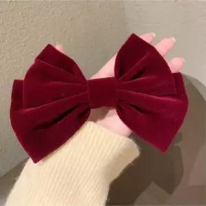 [룽스_64]벨벳 왕리본 헤어 머리핀 머리삔 선택 레드벨벳