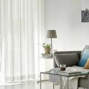 TBZ 소프트 파스텔 쉬폰커튼 크림 나비주름 75x230cm 1장 WFNK49Z