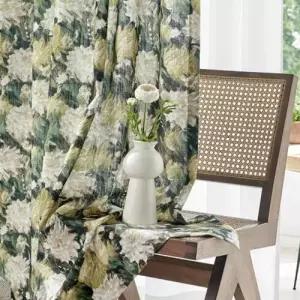TBZ 플라워 린넨커튼 베렌 나비주름 75x230cm 1장 WFNK4D2