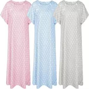 여성용 라메데 3피스 병원 가운 산부인과용 면직물 분만 핑크 블루 그레이