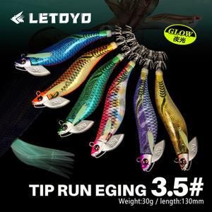 에기 LETOYO TIP RUN 3 5 에깅 갑오징어에기 한치 인조미끼 루어 낚시 미끼낚시용품 캐스팅 오징어 지그 문어 야광 선상 바닷물 갑오징어 하드베이트 새우에기 문어용 미끼 쭈꾸미