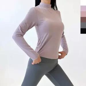 여성 소프트 베이직 터치 반목폴라 티셔츠(패드탑내장형)