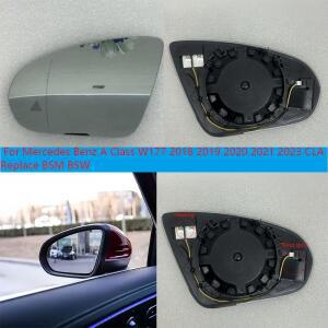 메르세데스 호환 벤츠 호환 A 클래스 W177 용 자동차 가열 맹점 경고 윙 리어 미러 유리   CLA BSM BSW 교
