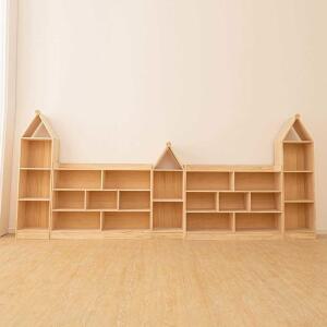 책장 도서관 원복 교구수납장 가정용 레몬옐로우 철제 교구