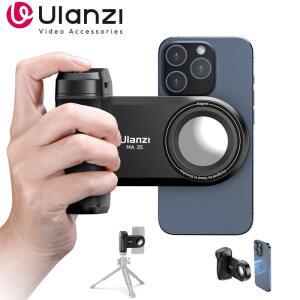 Ulanzi MA35 전화 셀카 부스터 핸들 그립 Magsafe 셔터 릴리스가있는 Bluetooth 사진 안정기 홀더 iPhone