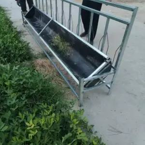 농장용 소 돼지 송아지 파티션 급식기 사료 2m 목 클램프 단일 슬롯 양위치7개