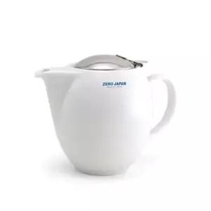 차포트 제로재팬 도자기 라운드 티포트 화이트 티팟 580ml