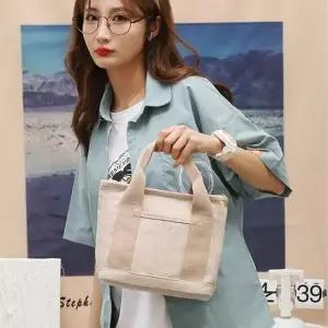 여자 강아지 외출 간식 가방 소풍 캔버스 토트 백