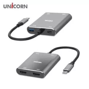 노트북듀얼모니터 USB C to HDMI 듀얼 트리플모니터 컨버터 PD충전